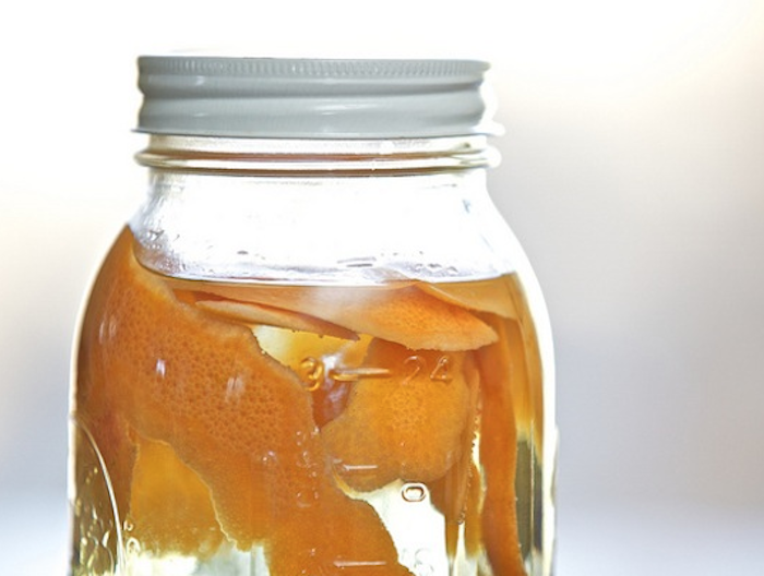 Orange infused vinegar for cleaning, spring cleaning hacks